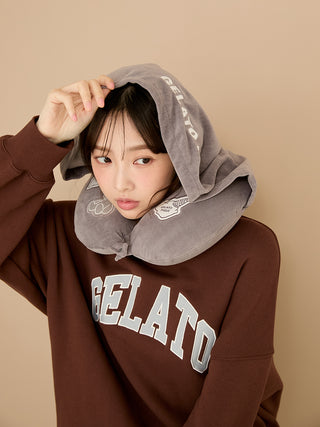[Travel][Sleep] Neck Pillow With Hood & Drawstring Bag
