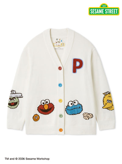 [SESAME STREET] Airy Moco Applique Cardigan gelato pique