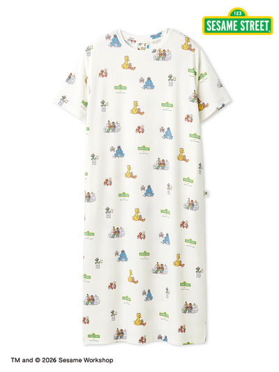 [SESAME STREET] All-over Dress gelato pique