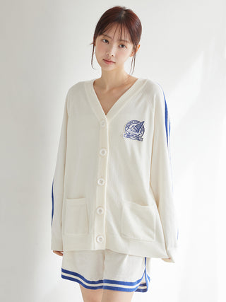 Airy Moco Sporty Jacquard Cardigan