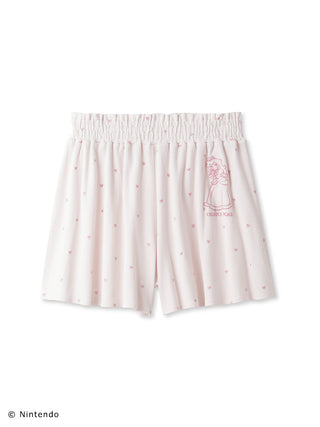 Peach Collection Flared Lounge Shorts in pink, Women's Loungewear Shorts at Gelato Pique USA.