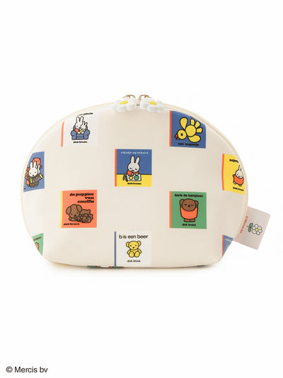 [Dick Bruna] Miffy Books' Motif Flannel Pouch gelato pique