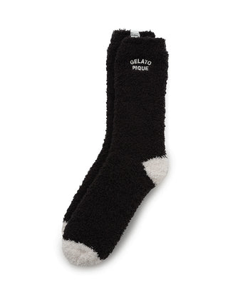 Chocolate & Framboise Men's Baby Moco Fuzzy Socks by Gelato Pique USA, ultra-soft and cozy in chic dark color with light accents.