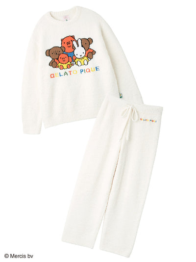 [Dick Bruna] UNISEX Babymoco Motif  JQD Pullover & Pants SET gelato pique