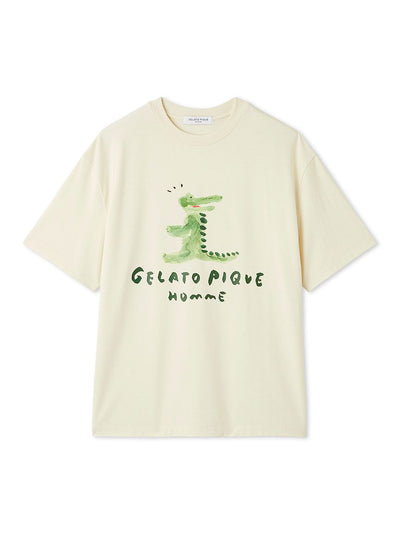 MEN's Cool-Touch Crocodile Print T-shirt gelato pique