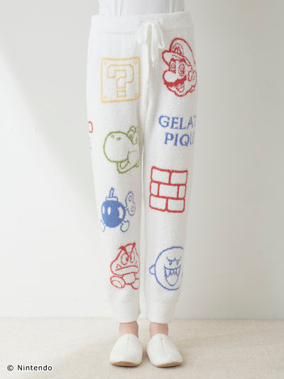 SUPER MARIO™️ WOMENS Baby Moco Character Patterned Jacquard Long Pants gelato pique