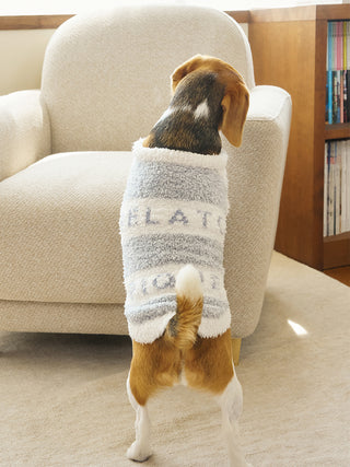 [CAT&DOG] XL-size Gelato Melange 2 Border Pet Pullover
