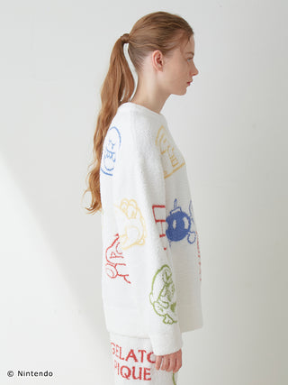 2024【SUPER MARIO™️】【WOMEN'S】Baby Moco Character Patterned Jacquard Pullover