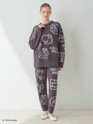 2024【SUPER MARIO™️】【WOMEN'S】Baby Moco Character Patterned Jacquard Pullover