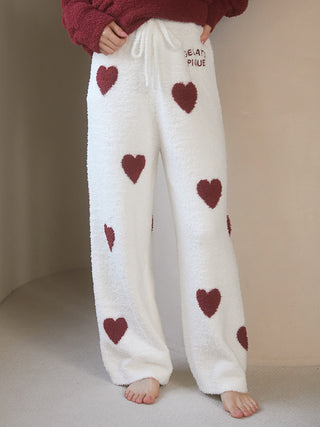 [Chocolate & Framboise] Baby Moco Heart Jacquard Pants