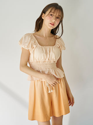Shirring Gather Pullover
