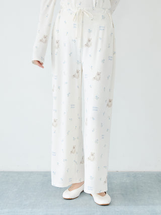 Cat and Flower Long Pants