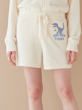 Airy Moco Dinosaur Sagara Embroidery Shorts
