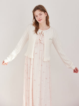 Airy Moco Patterned Cardigan