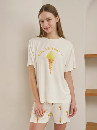 Cool Rayon Sorbet Printed T-shirt