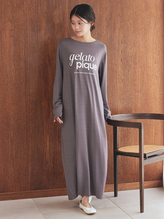 Rayon Simple Logo Dress