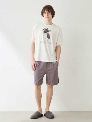 Men's Cool Rayon Boston Terrier T-shirt & Shorts Set