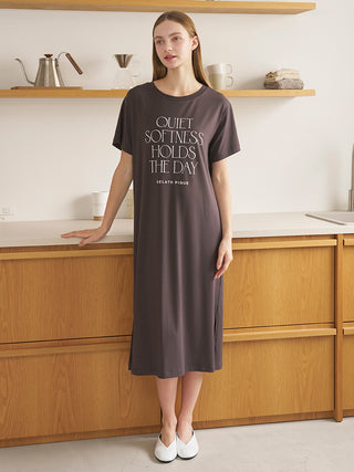 Cool Rayon Logo Printed Dress