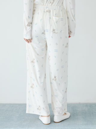 Cat and Flower Long Pants