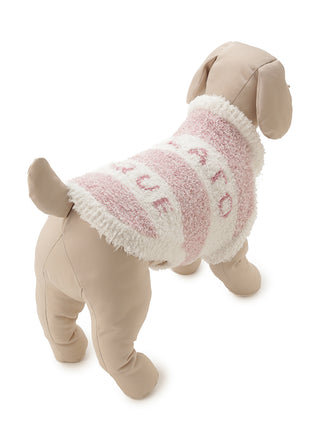 [CAT&DOG] XL-size Gelato Melange 2 Border Pet Pullover