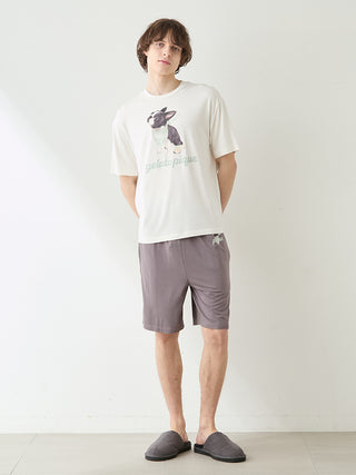 Men's Cool Rayon Boston Terrier T-shirt & Shorts Set