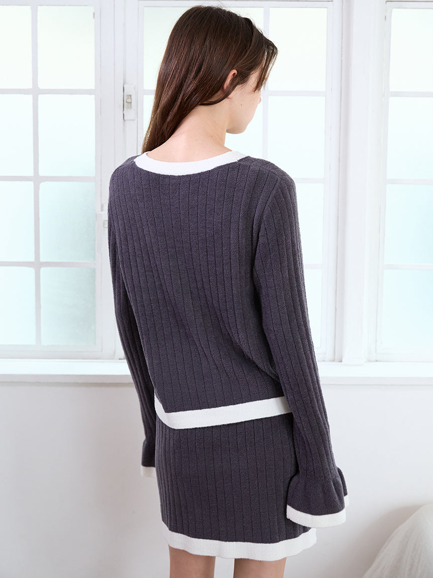 Smoothie Rib Logo Cardigan