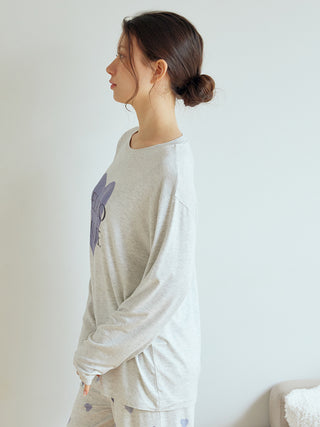 Heart Motif Long T-shirt