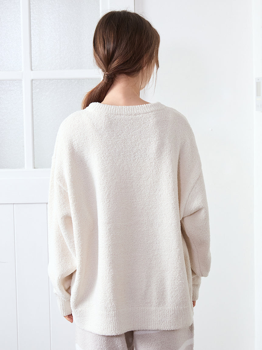 Airy Moco Cute Variety Jacquard Pullover