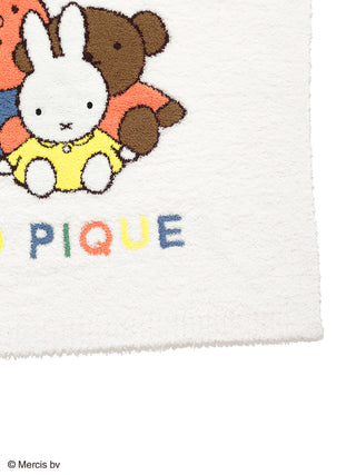 [Dick Bruna] Babymoco Motif JQD Blanket in Cream, Cozy Blanket for Home Lounging | Loungewear Blanket at Gelato Pique USA