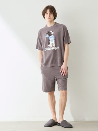 Men's Airy Moco Boston Terrier Jacquard Pullover