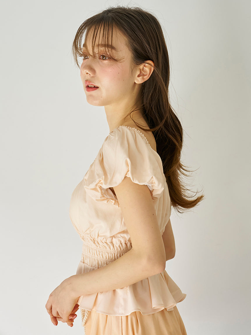 Shirring Gather Pullover