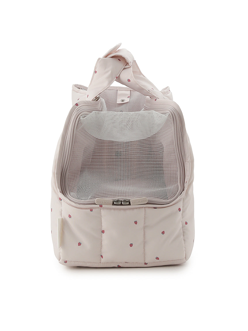 【CAT&DOG】Mini-size Strawberry Quilting Carrier Bag