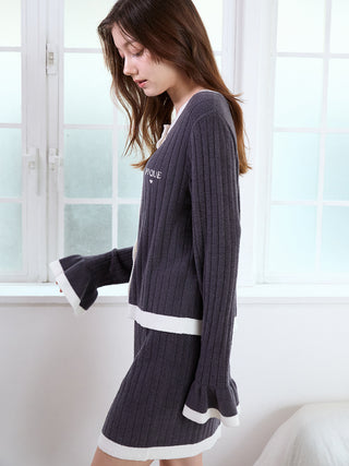 Smoothie Rib Logo Cardigan