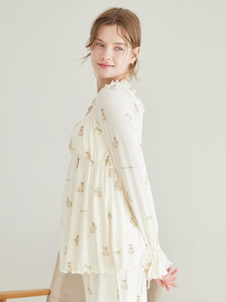 Ribbon Bunny Pullover with Built-in Cup