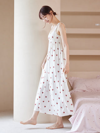 Cool Rayon Heart Dress With Built-in Cup