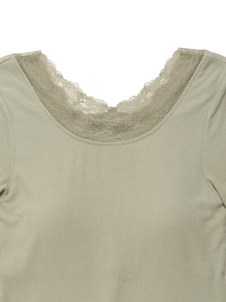 Cool Ribbed Fabric T-shirt With Built-in Bra