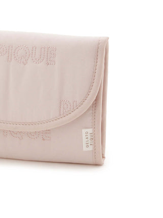 Pique Quilting Pocketbook Long Wallet Case S in soft quilted fabric with embossed logo, showcasing elegant minimalist design.