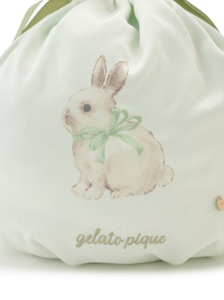 Ribbon Bunny Drawstring Bag