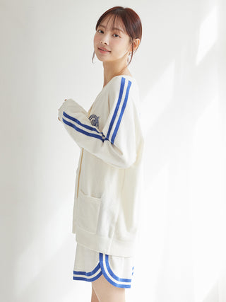 Airy Moco Sporty Jacquard Cardigan