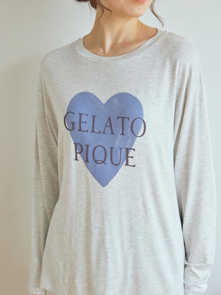 Heart Motif Long T-shirt