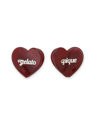 Mini Heart Hair Clips Set