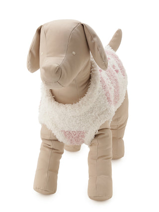 [CAT&DOG] XL-size Gelato Melange 2 Border Pet Pullover