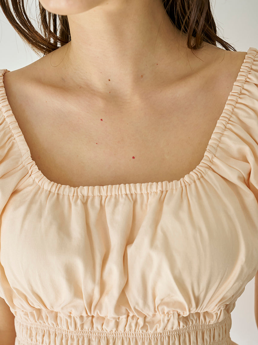Shirring Gather Pullover