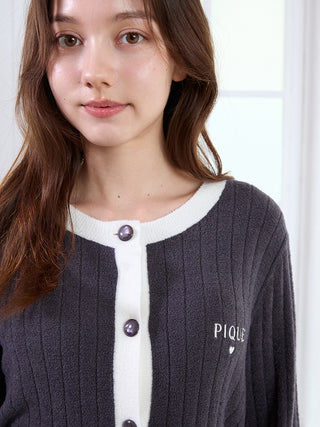 Smoothie Rib Logo Cardigan