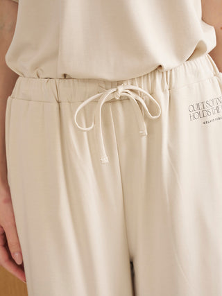 Cool Rayon Logo Printed Pants