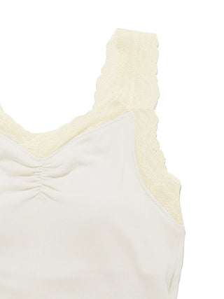 Cool Ribbed Fabric Tank Top With Built-in Bra