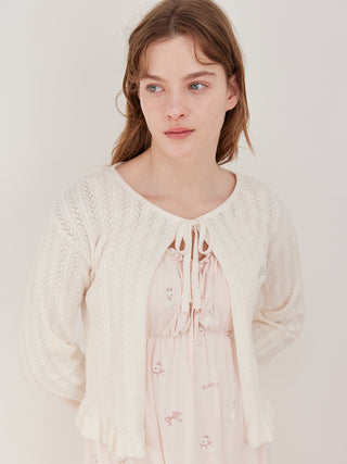 Airy Moco Patterned Cardigan