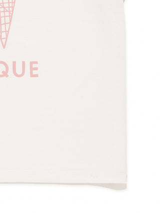 Ice-cream / Bear One Point Printed T-shirt