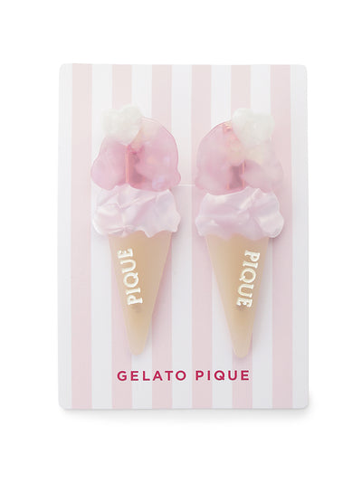 Ice Cream Motif Mini Hair Clips Set gelato pique