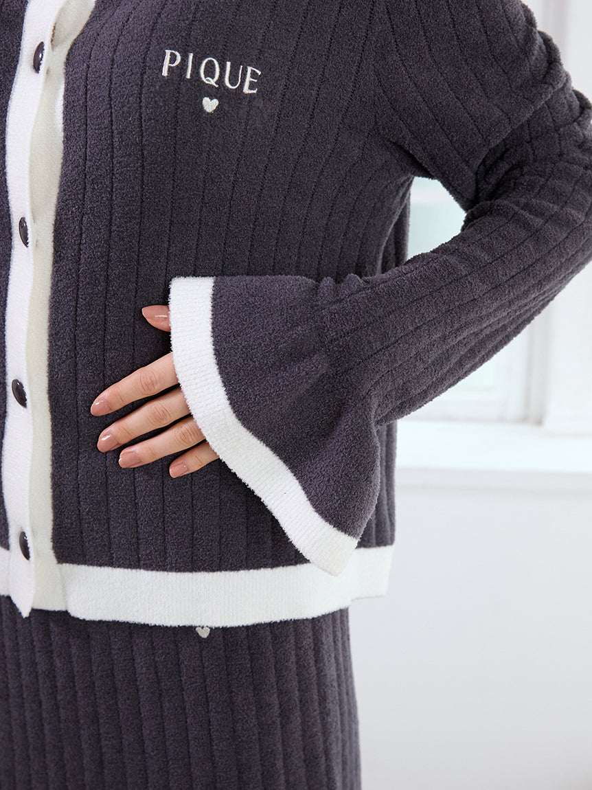 Smoothie Rib Logo Cardigan